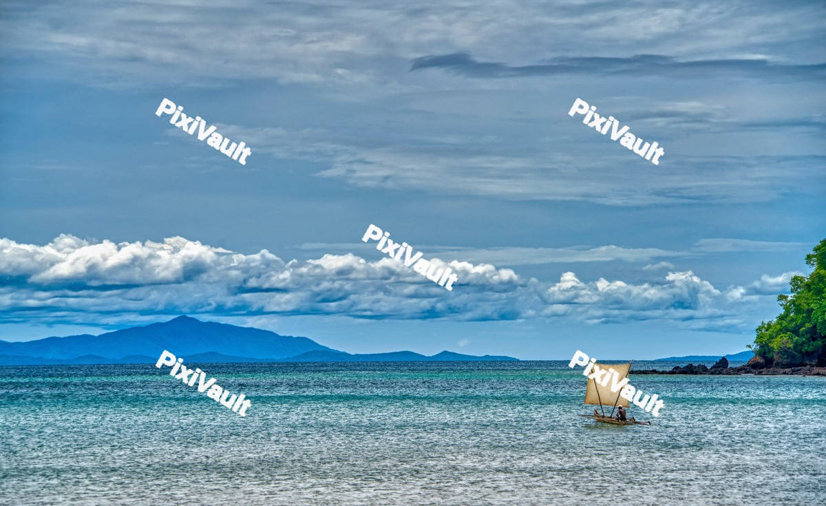 Small boat on the sea